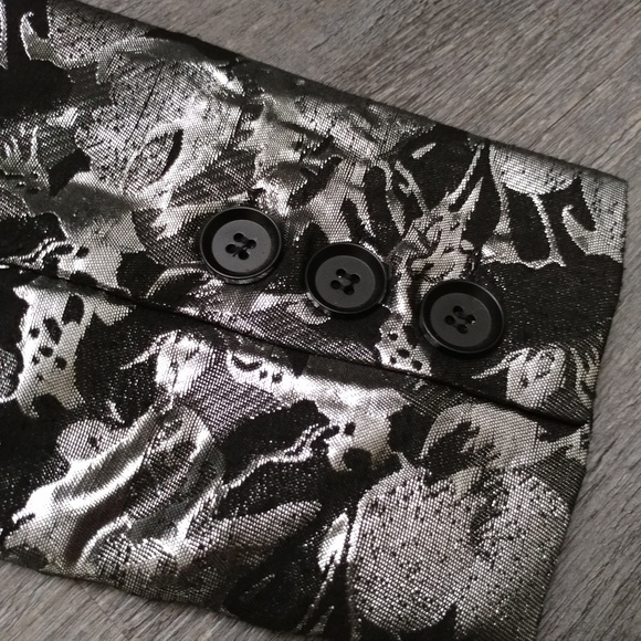 Gibson Gray & Black Cutaway Metallic Blazer - Picture 5 of 8